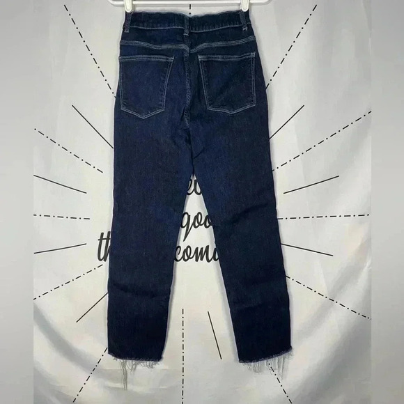 DL1961 Mara Distressed Raw Hem Straight High Waist Ankle Jeans - Picture 5 of 5